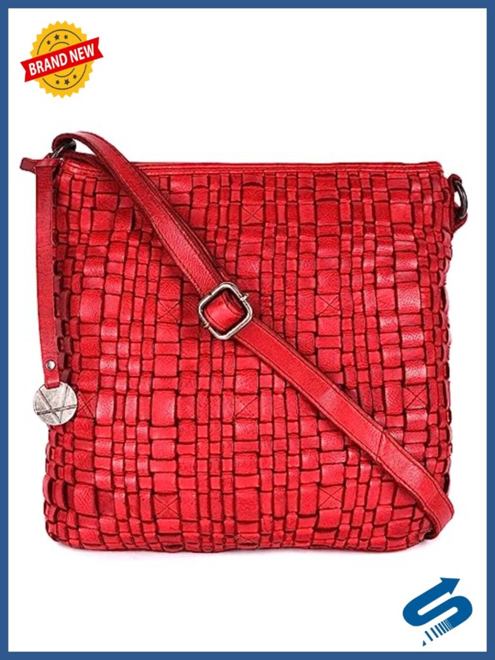 Genuine Leather Crossbody Sling Bag Purse for Women with Adjustable Strap
